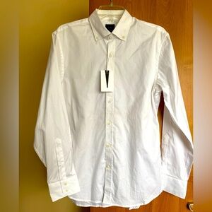Kent Curwen Men's M(39) Shirt White Button-Down Long Sleeve Dress Shirt